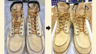 レザー製品は洗うとかなりスッキリ致しますブーツもバッグも洗えますよ