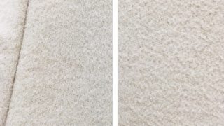 カシミヤ混紡のウールコートは長く使っていると毛がダマになり見た目が変わります