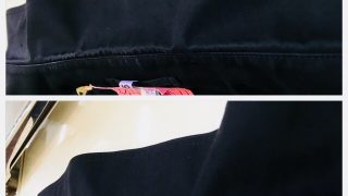 黒いコートの襟周りの色が変わっていたら捨てちゃわなくっても直せるんです
