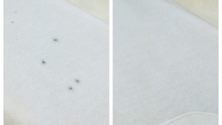 何回洗っても取れない黒い汚れは溶けない固形物質ですので漂白剤は効きません