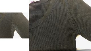 濃色のセーターの擦れる部分が白くなってきたら色が剥げてきているのかも