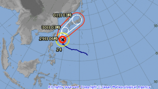 台風第24号 (チャーミー)が接近しておりますのでまたまた頭上や飛来物にご注意くださいませ