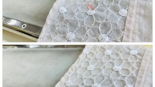 １度処理されたインクのシミは高温処理をされたり薬品を使用しているとかなり落ちにくいシミに変化しています