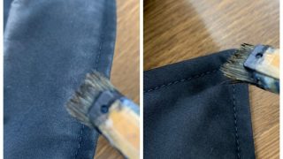 黒い濃色の綿コートの色が白くなってしまっていたらそれご連絡頂ければ直す事が出来るかも知れませんよ