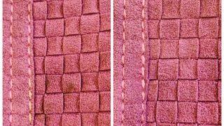 合成皮革（フェイクレザー）は必ず時間が経つと生地が劣化致しますがしみ抜きする事は可能です