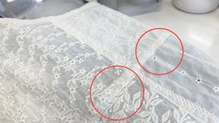 一日しか着用しなくても時間が経つとシミが目に見えて色濃く浮き出てくる事があります