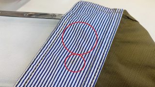 ツートンカラーの片方が濃色系の場合には色の薄い方に色が移ってしまう場合があります