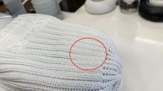 ニット帽は直接頭皮に触れておりますので肌着同様に汚れてくるのと近い状況になっています